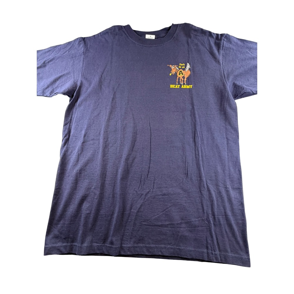 Vintage 2005 Army Navy Classic Football T-Shirt Navy Blue Anvil Mens Large